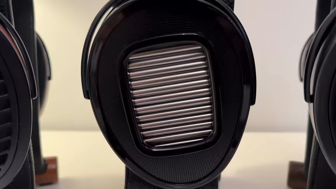 The grill-less Arya Unveiled with its planar driver and Stealth Magnets fully exposed - no protective grille