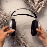 HIFIMAN Ananda Nano planar magnetic open-back over-ear headphones - left side of a head-to-head comparison with HIFIMAN Sundara