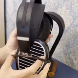 HIFIMAN Ananda Stealth planar magnetic open-back over-ear headphones - left side of a head-to-head comparison with HIFIMAN Sundara